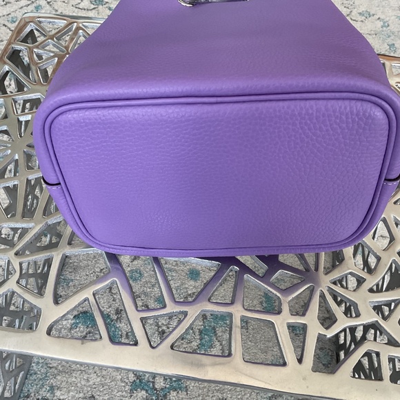 Coach Rowan Bucket Leather Bag Violet w Removable Zipper pouch NWT - Picture 12 of 16